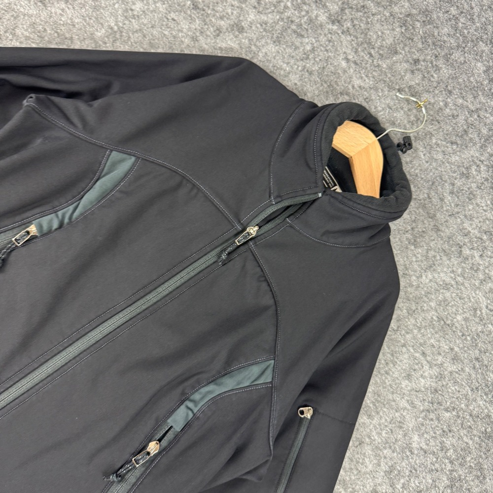 REI Womens XS Black Softshell Full Zip Jacket Fleece Lined Outdoor Hiking